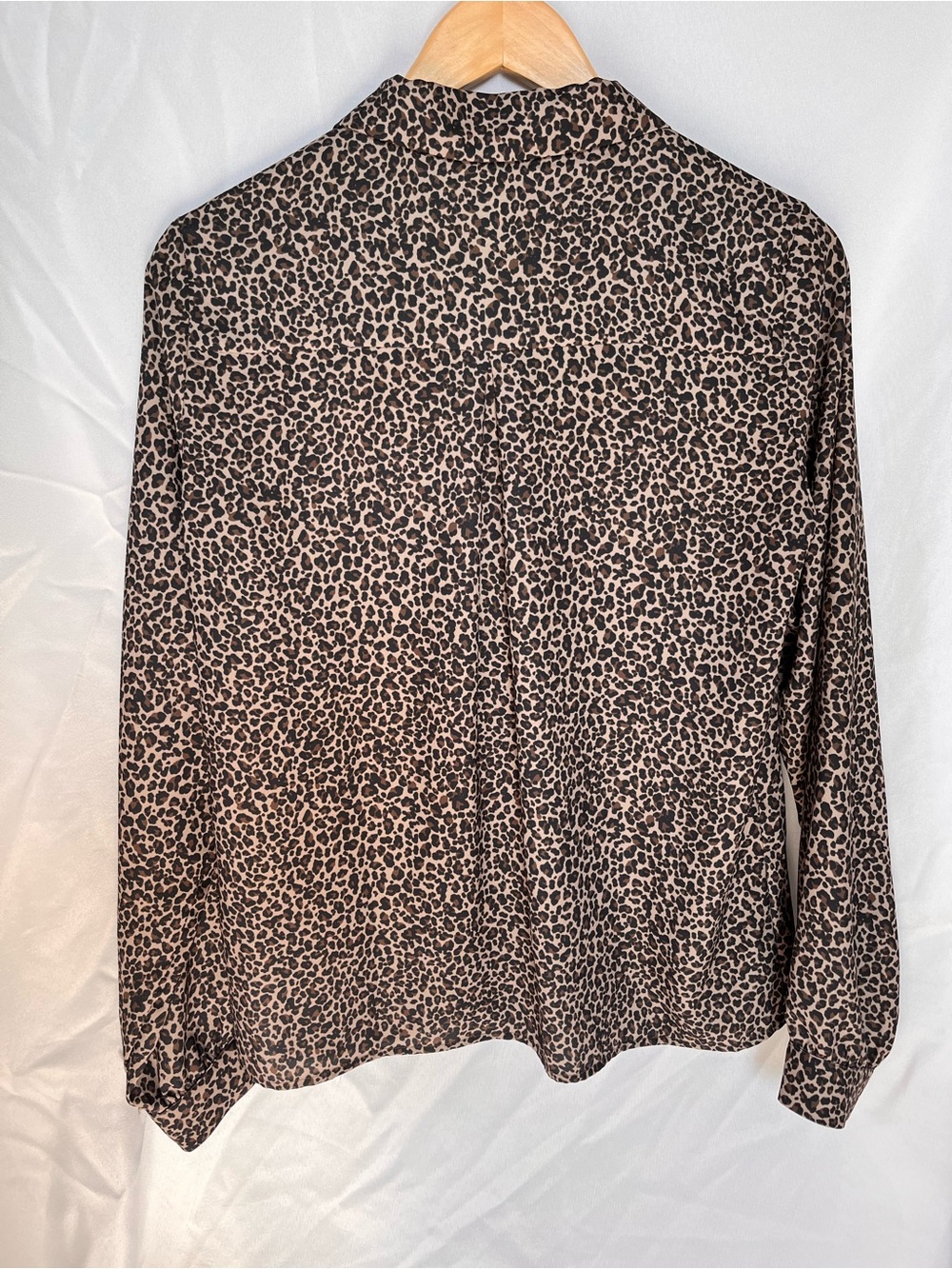 Frank & Oak Brown Leopard Print Button-Up Blouse - Picture 8 of 8